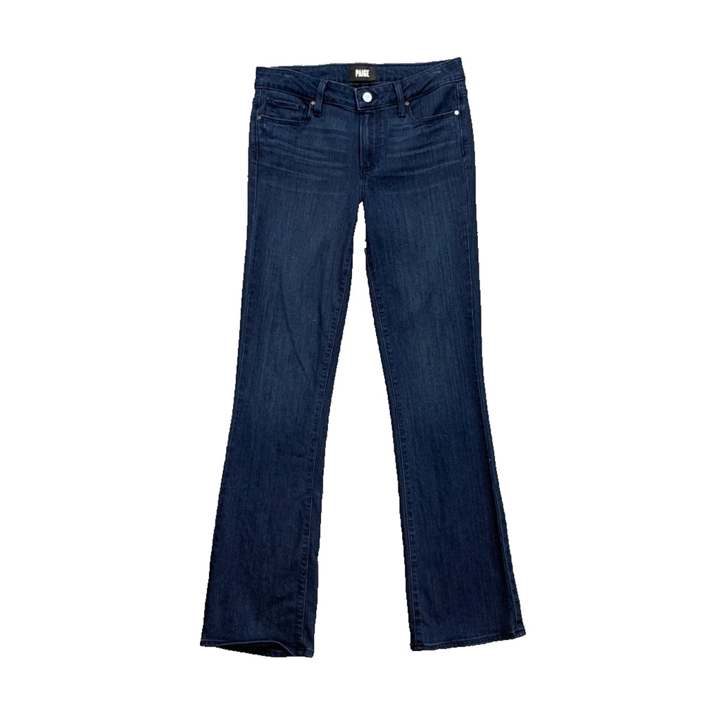 Paige Jeans Womens 28 Blue Denim Manhattan Bootcut Mid Rise Stretch Whiskered